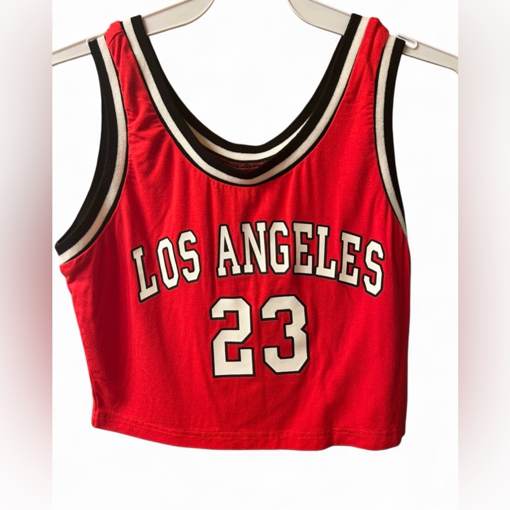 Red Los Angeles 23 Crop Top